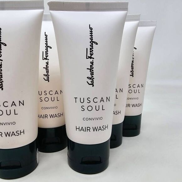 SALVATORE FERRAGAMO TUSCAN SOUL CONVIVIO SHAMPOO HAIR WASH SET OF 9 X 1.69 OZ - Picture 2 of 6